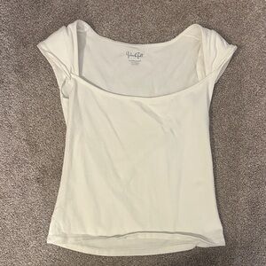 Brandy Melville Off-White Short Sleeve Top